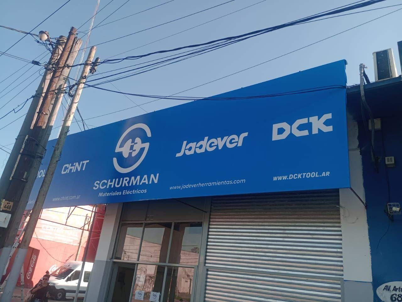 Cartel frontal Schurman Materiales Eléctricos